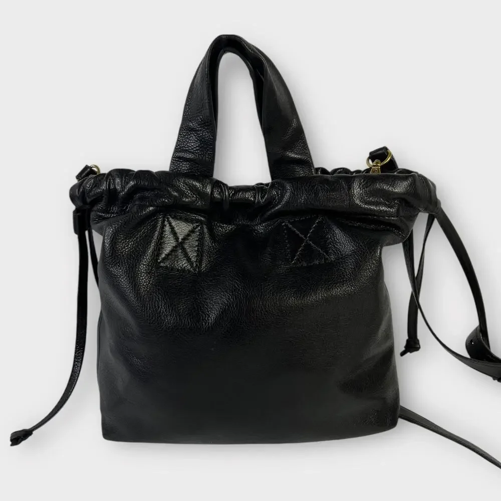Madewell The Piazza Crossbody Bag Black Leather